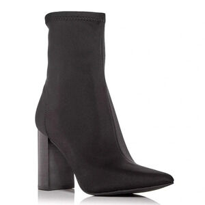 JEFFREY CAMPBELL Women's Siren Stretch Pointed Toe Booties Black Zipper Boots